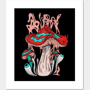 Psychedelic Mushrooms Posters and Art